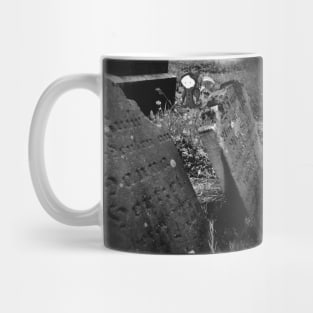 Tombstone and Cute Grim Reaper in Graveyard Mug